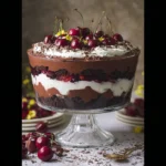 Black Forest Trifle with Whipped Cream and Cherries