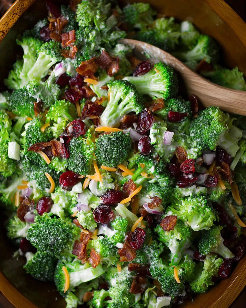 broccoli salad with cranberries