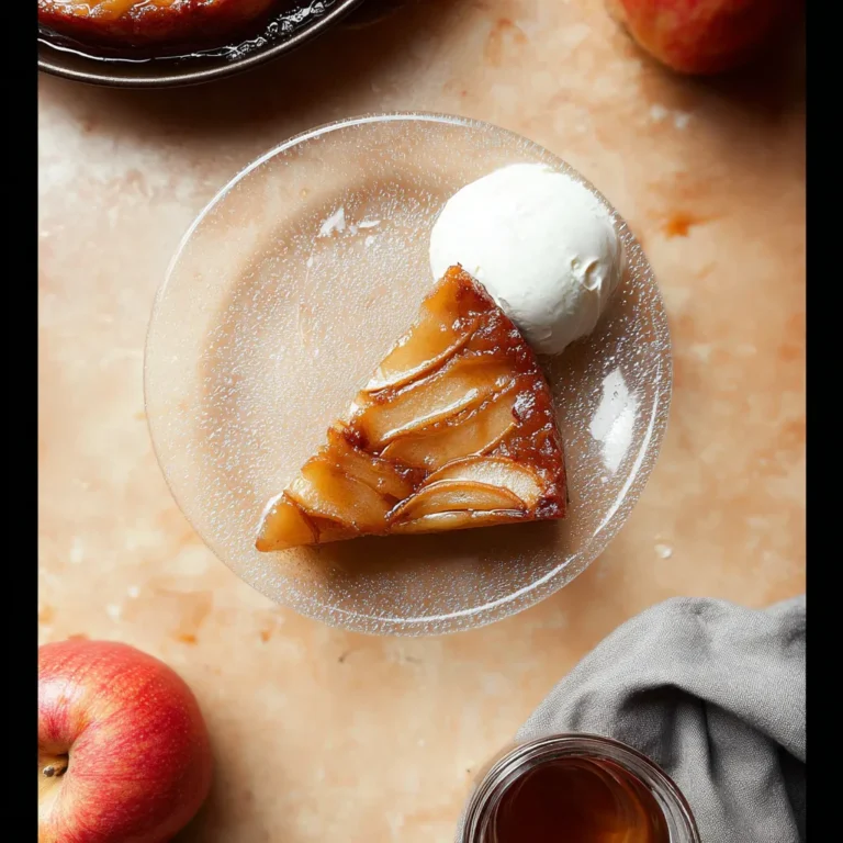 Brown Butter Apple Upside Down Cake Slice