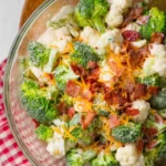 Vibrant Cauliflower Broccoli Salad with Dressing