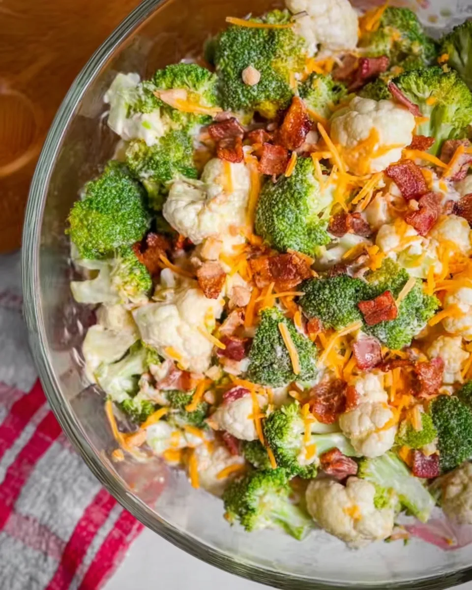 cauliflower broccoli salad