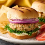 Delicious Ground Chicken Burgers Ready to Serve