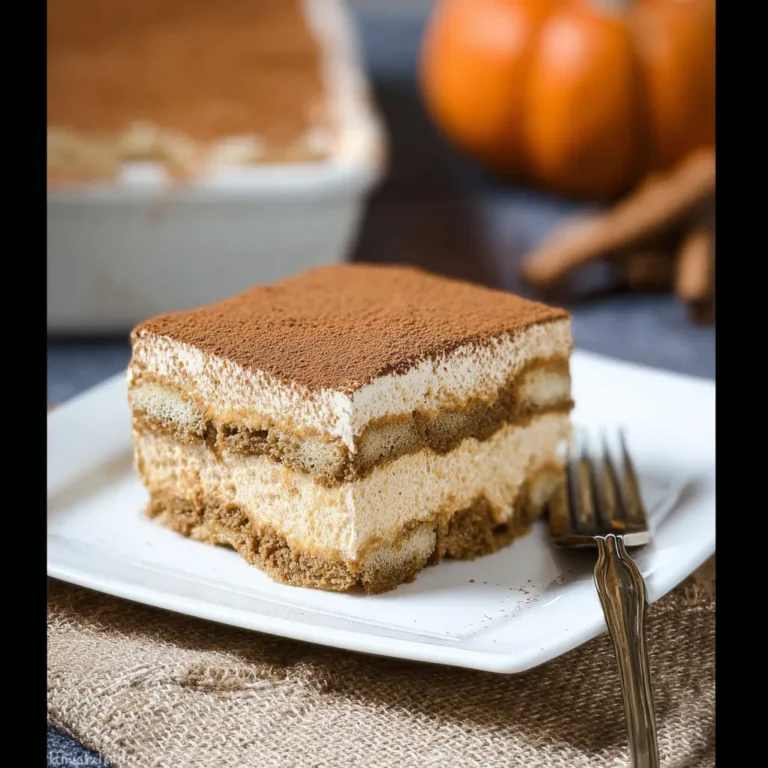No Bake Pumpkin Spice Latte Tiramisu - A Fall Favorite