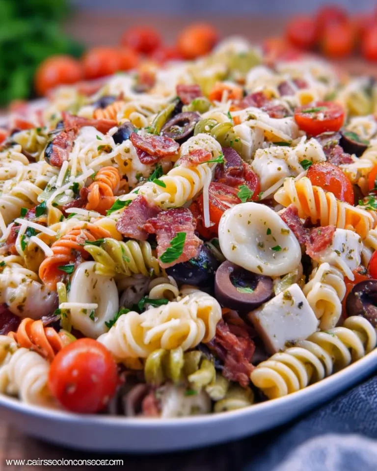 Colorful Pasta Salad with Italian Dressing