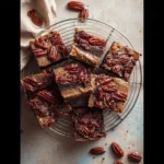 Pecan Pie Brownies on a Plate