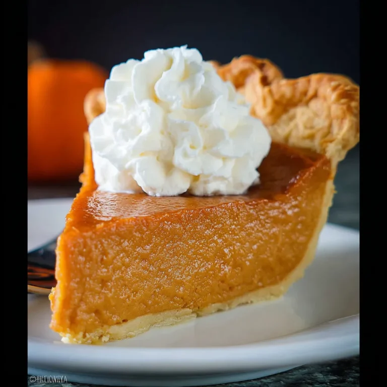 Delicious Pumpkin Pie Slice Ready to Be Enjoyed