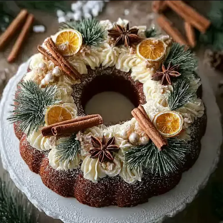 Spiced Gingerbread Wreath Cake – Festive Holiday Treat