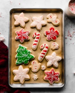 Delicious Christmas Sugar Cookies on a Festive Plate