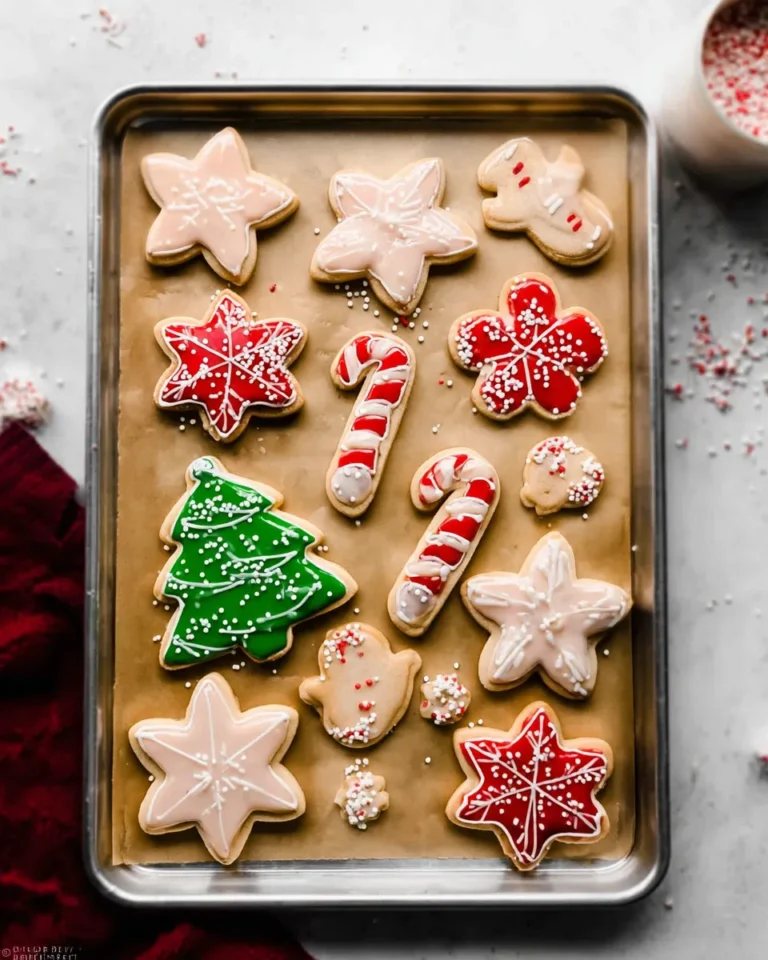 Delicious Christmas Sugar Cookies on a Festive Plate