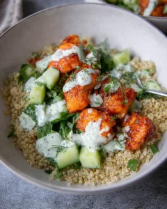 Colorful Salmon Quinoa Bowl Ready to Enjoy